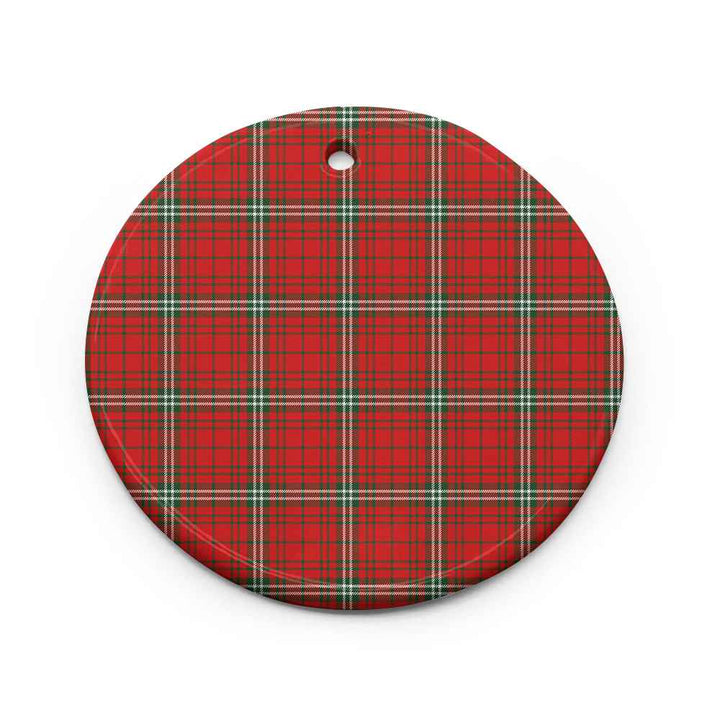Scottish MacLay Modern Clan Tartan Ceramic Ornament Circle Shape Tartan Plaid