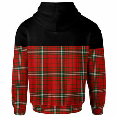 Scottish MacLay Modern Clan Tartan Hoodie - Horizontal Style Back Side Tartan Plaid