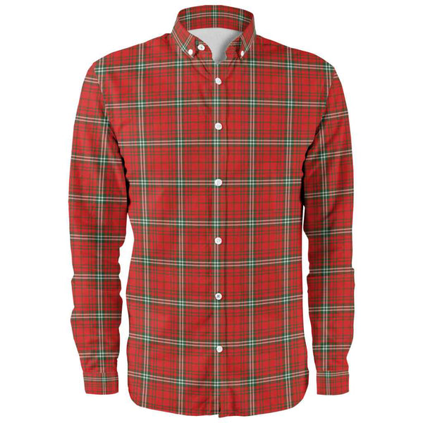 Scottish MacLay Modern Clan Tartan Long Sleeve Shirt Front Side Tartan Plaid