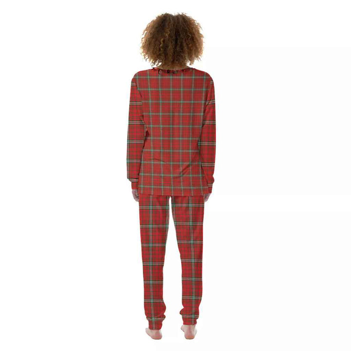 Scottish MacLay Modern Clan Tartan Pajama Set Women Back Side Tartan Plaid