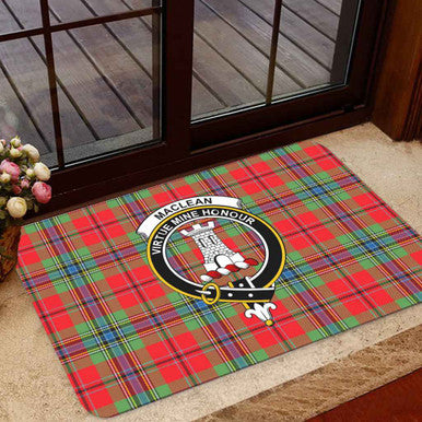 Scottish MacLean Clan Crest Tartan Door Mat Tartan Plaid 1