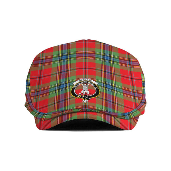Scottish MacLean Clan Crest Tartan Flat Cap Tartan Plaid 1