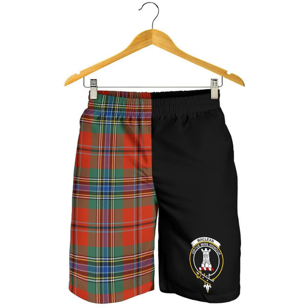 Scottish MacLean Clan Crest Tartan Half of Me Men's Shorts