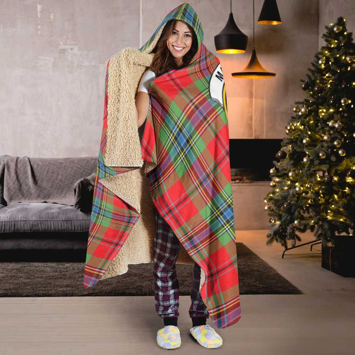 Scottish MacLean Clan Crest Tartan Hooded Blanket Tartan Plaid 6