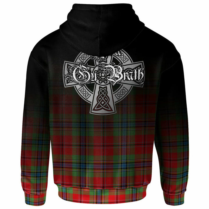 Scottish MacLean Clan Crest Tartan Hoodie - Alba Gu Brath Family Crest Celtic Inspired Back Side Tartan Plaid