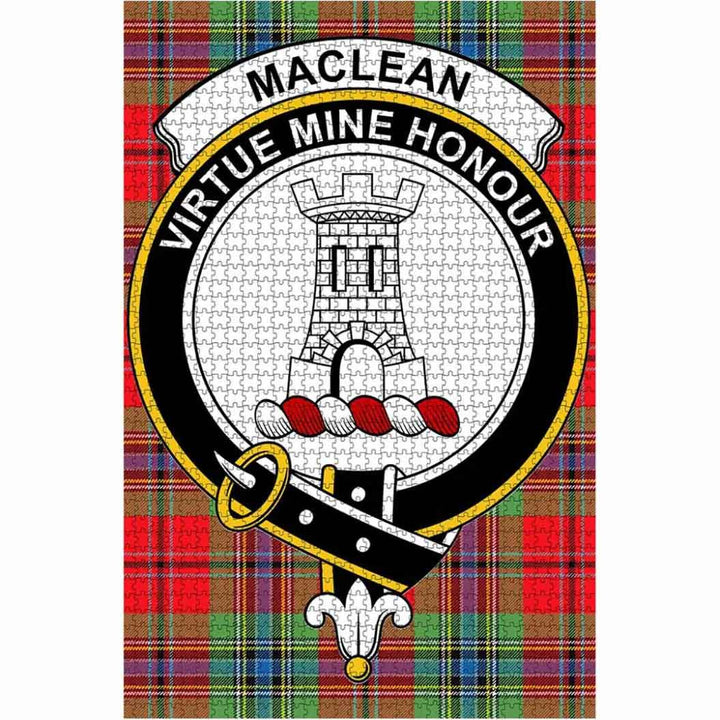 Scottish MacLean Clan Crest Tartan Jigsaw Puzzle 1