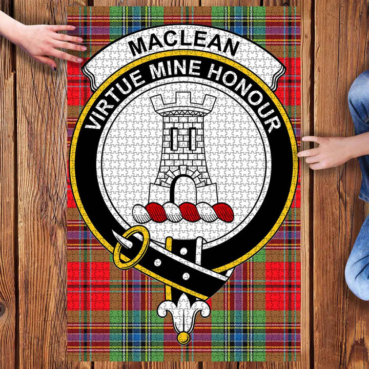 Scottish MacLean Clan Crest Tartan Jigsaw Puzzle 3