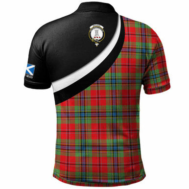 Scottish MacLean Clan Crest Tartan Polo Shirt - Scotland Forever Style Back Side Tartan Plaid