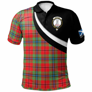 Scottish MacLean Clan Crest Tartan Polo Shirt - Scotland Forever Style Front Side Tartan Plaid
