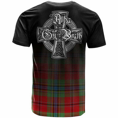 Scottish MacLean Clan Crest Tartan T-Shirt - Alba Gu Brath Family Crest Celtic Inspired Back Side Tartan Plaid