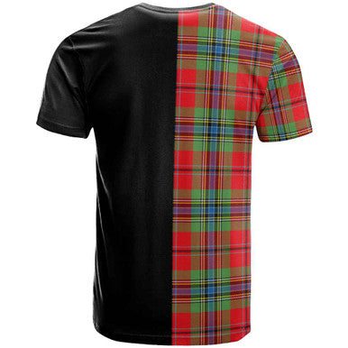 Scottish MacLean Clan Crest Tartan T-Shirt Half in Me Back Side Tartan Plaid