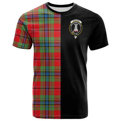 Scottish MacLean Clan Crest Tartan T-Shirt Half in Me Front Side Tartan Plaid