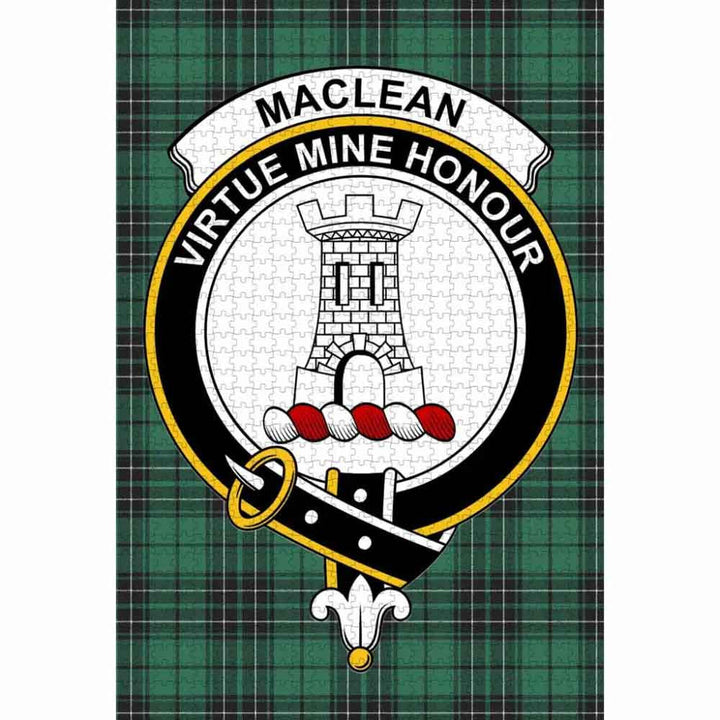 Scottish MacLean Hunting Ancient Clan Crest Tartan Jigsaw Puzzle 1