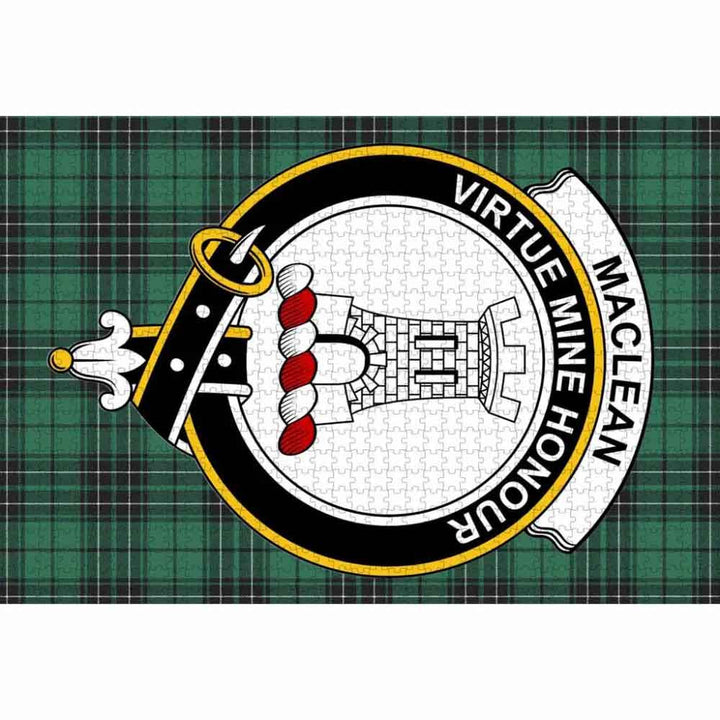 Scottish MacLean Hunting Ancient Clan Crest Tartan Jigsaw Puzzle 2