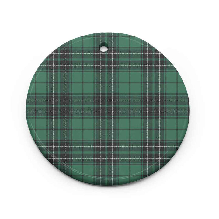 Scottish MacLean Hunting Ancient Clan Tartan Ceramic Ornament Circle Shape Tartan Plaid