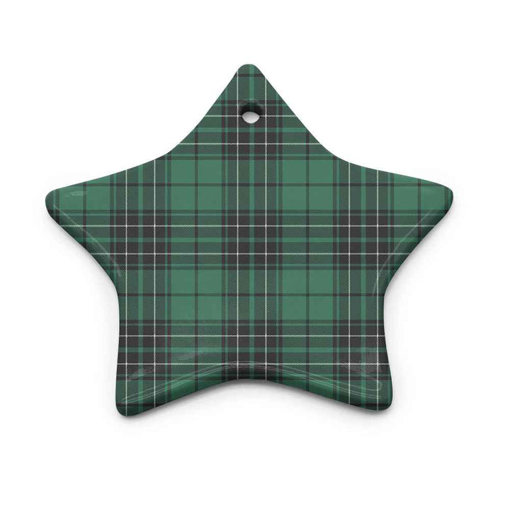 Scottish MacLean Hunting Ancient Clan Tartan Ceramic Ornament Star Shape Tartan Plaid