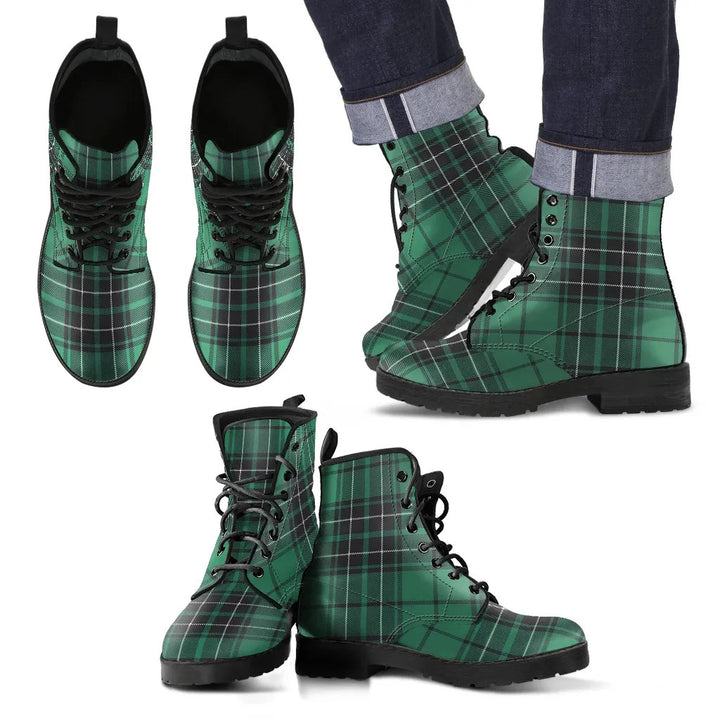 Scottish MacLean Hunting Ancient Clan Tartan Leather Boots