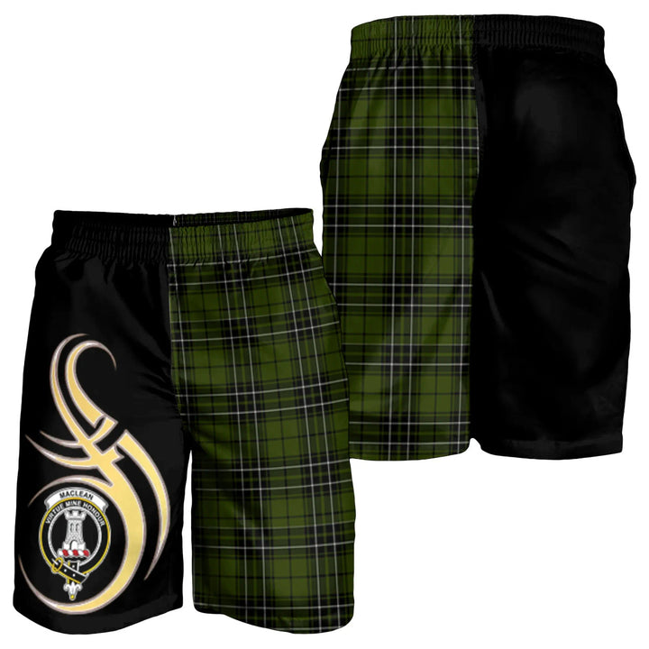 Scottish MacLean Hunting Clan Crest Tartan Believe in Me Men's Shorts