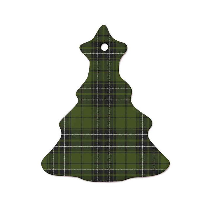 Scottish MacLean Hunting Clan Tartan Ceramic Ornament  Tree Shape Tartan Plaid