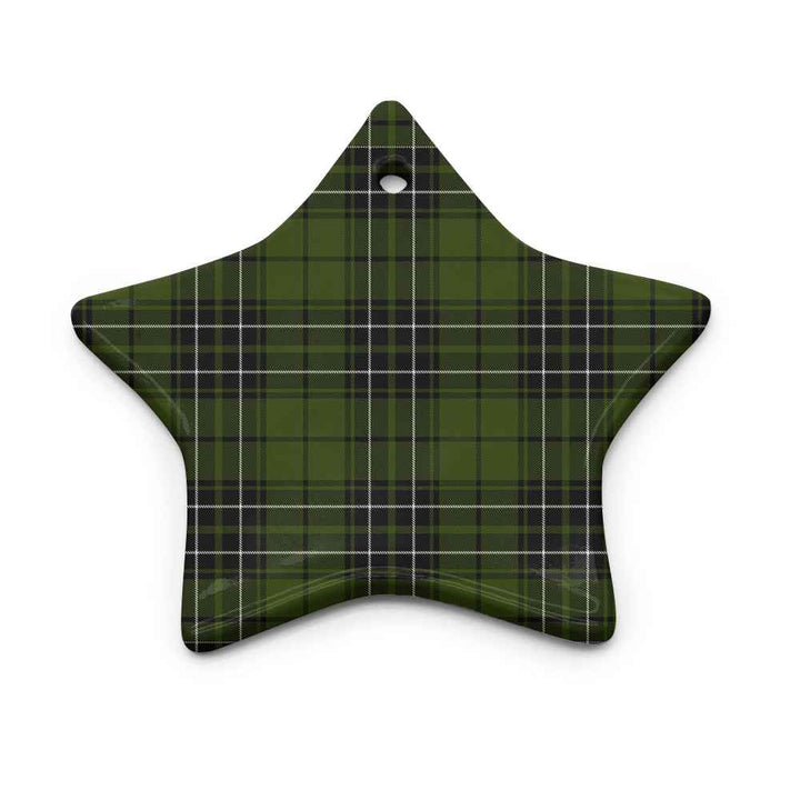 Scottish MacLean Hunting Clan Tartan Ceramic Ornament Star Shape Tartan Plaid