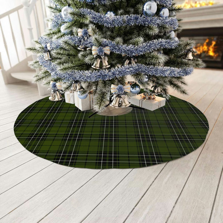 Scottish MacLean Hunting Clan Tartan Christmas Tree Skirt No Tassels 3 Tartan Plaid