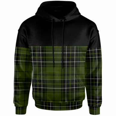 Scottish MacLean Hunting Clan Tartan Hoodie - Horizontal Style Front Side Tartan Plaid