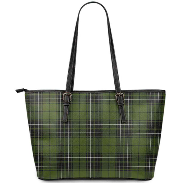Scottish MacLean Hunting Clan Tartan Leather Tote Tartan Plaid