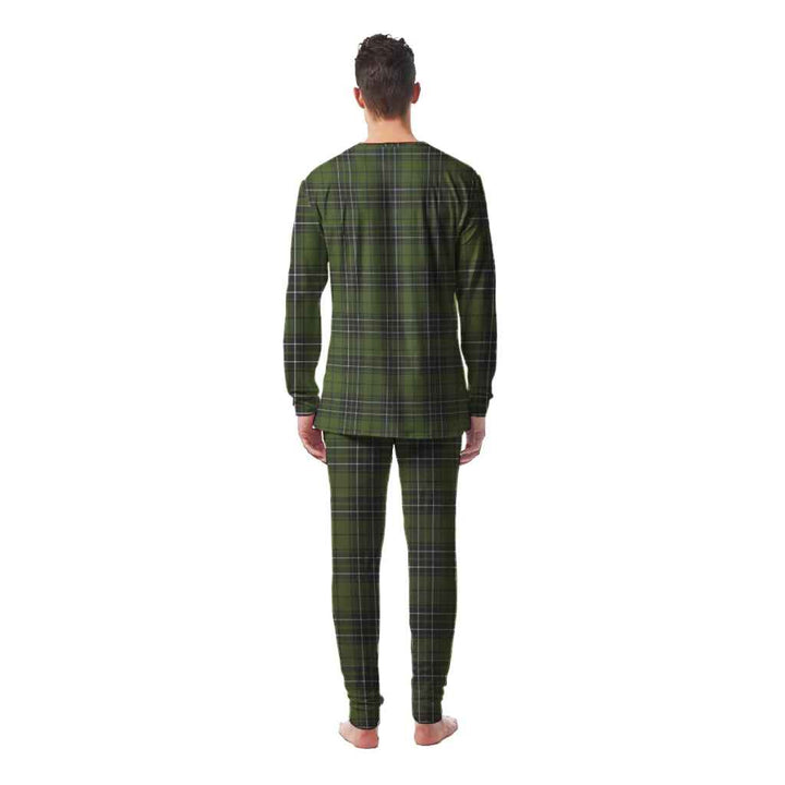 Scottish MacLean Hunting Clan Tartan Pajama Set Men Back Side Tartan Plaid