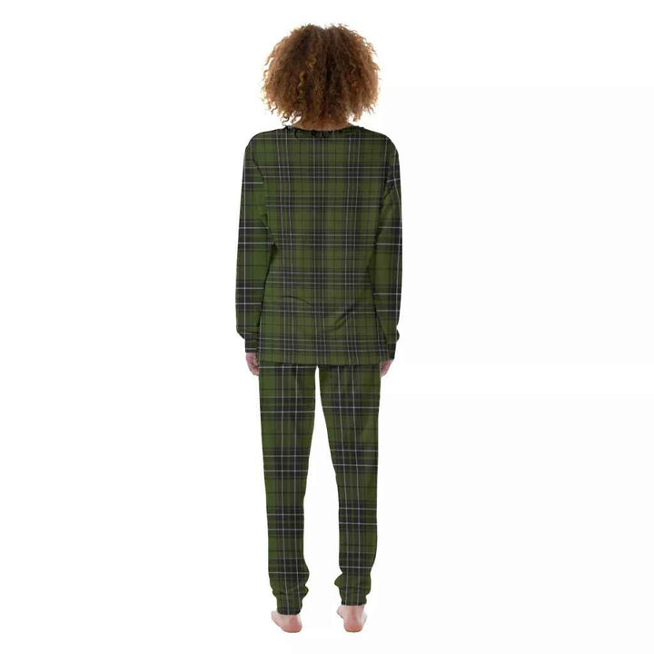 Scottish MacLean Hunting Clan Tartan Pajama Set Women Back Side Tartan Plaid