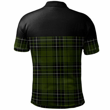 Scottish MacLean Hunting Clan Tartan Polo Shirt - Horizontal Style Back Side Tartan Plaid