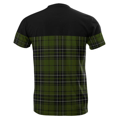 Scottish MacLean Hunting Clan Tartan T-Shirt Horizontal Style Back Side Tartan Plaid