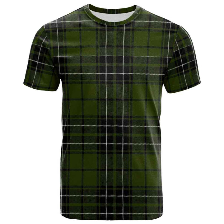 Scottish MacLean Hunting Clan Tartan T-Shirt Front Side Tartan Plaid