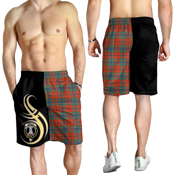 Scottish MacLean of Duart Ancient Clan Crest Tartan Believe in Me Men's Shorts