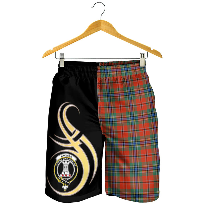 Scottish MacLean of Duart Ancient Clan Crest Tartan Believe in Me Men's Shorts