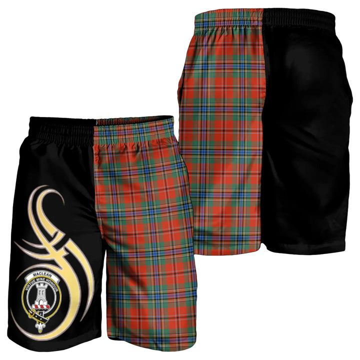 Scottish MacLean of Duart Ancient Clan Crest Tartan Believe in Me Men's Shorts