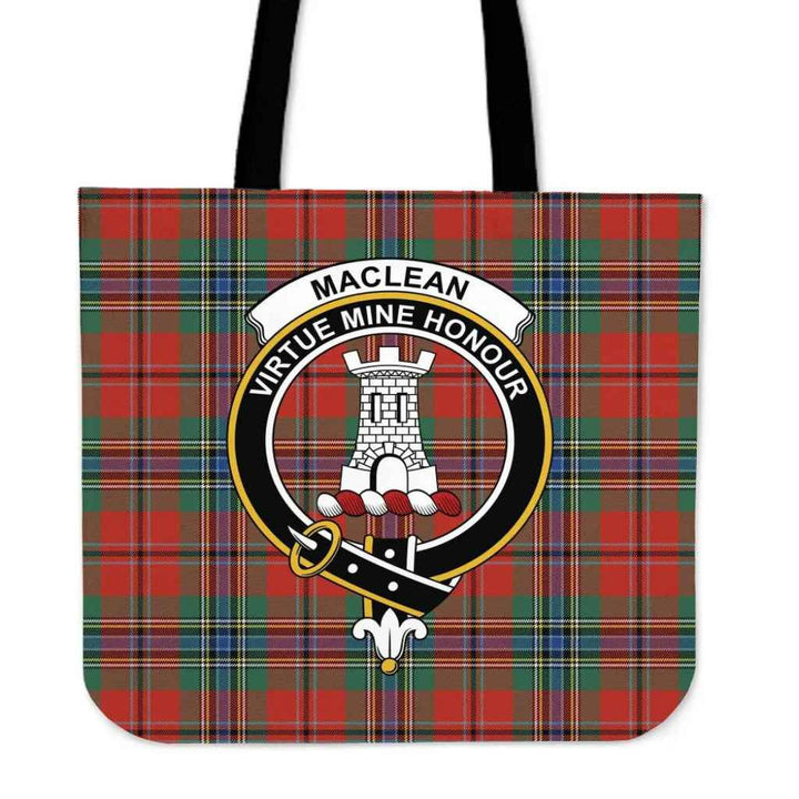 Scottish MacLean of Duart Ancient Clan Crest Tartan Tote Bag Tartan Plaid