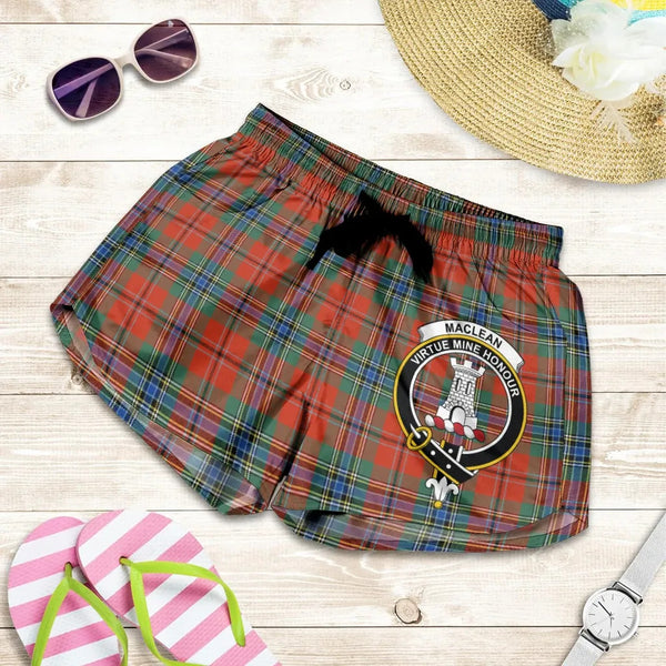 Scottish MacLean of Duart Ancient Clan Crest Tartan Women Shorts