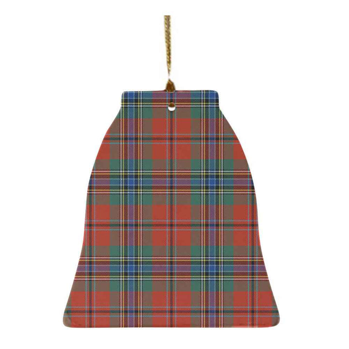 Scottish MacLean of Duart Ancient Clan Tartan Ceramic Ornament Bell Shape Tartan Plaid