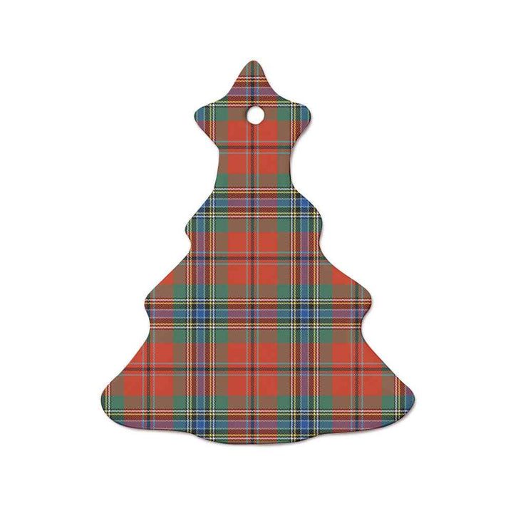 Scottish MacLean of Duart Ancient Clan Tartan Ceramic Ornament  Tree Shape Tartan Plaid