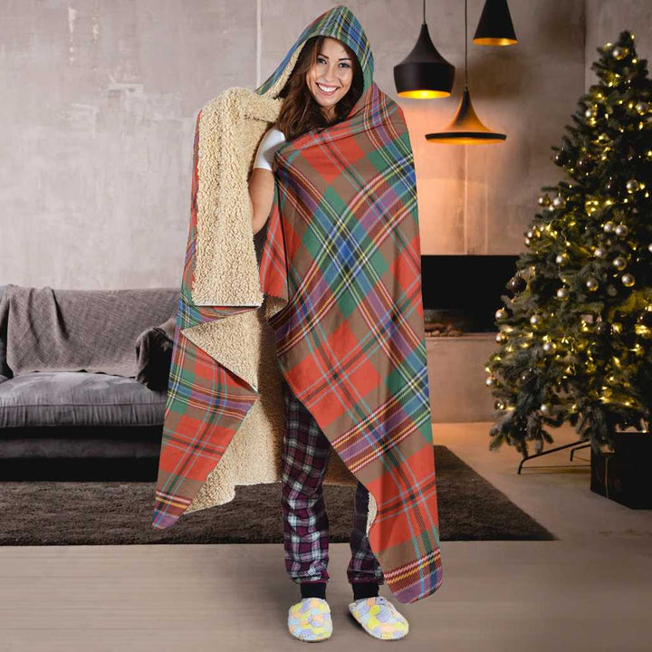 Scottish MacLean of Duart Ancient Clan Tartan Hooded Blanket Tartan Plaid 6