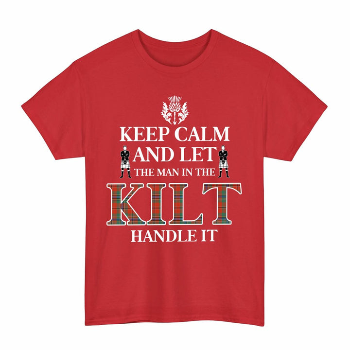 Scottish MacLean of Duart Ancient Clan Tartan T-Shirt - Keep Calm Tartan Plaid Red Color