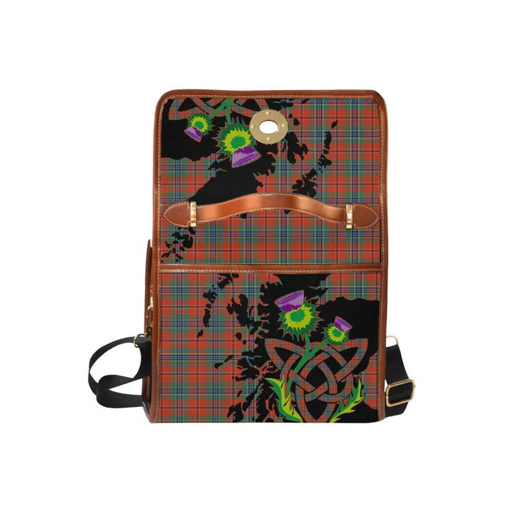 Scottish MacLean of Duart Ancient Clan Tartan Waterproof Canvas Bag With Thistle Tartan Plaid 6