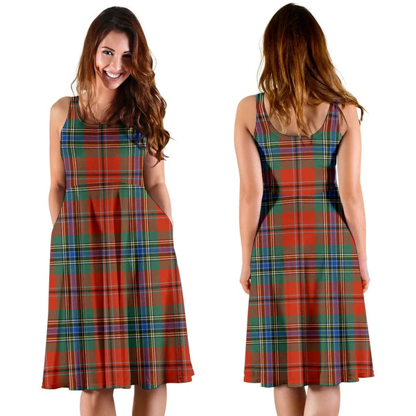 Scottish MacLean of Duart Ancient Clan Tartan Women Midi Dress