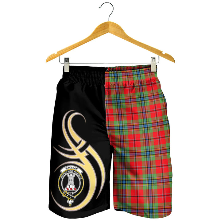 Scottish MacLean of Duart Modern Clan Crest Tartan Believe in Me Men's Shorts