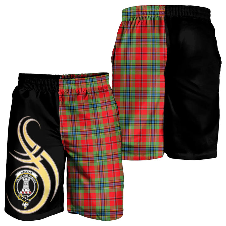 Scottish MacLean of Duart Modern Clan Crest Tartan Believe in Me Men's Shorts