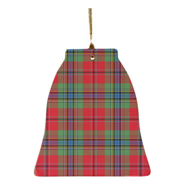 Scottish MacLean of Duart Modern Clan Tartan Ceramic Ornament Bell Shape Tartan Plaid