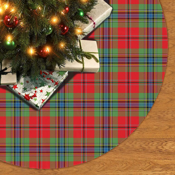 Scottish MacLean of Duart Modern Clan Tartan Christmas Tree Skirt No Tassels 2 Tartan Plaid