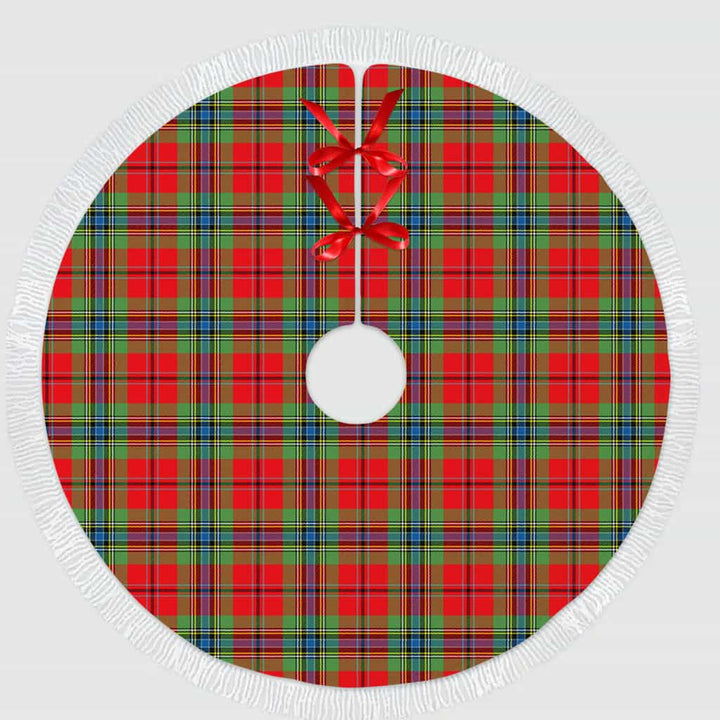 Scottish MacLean of Duart Modern Clan Tartan Christmas Tree Skirt Tassels 1 Tartan Plaid