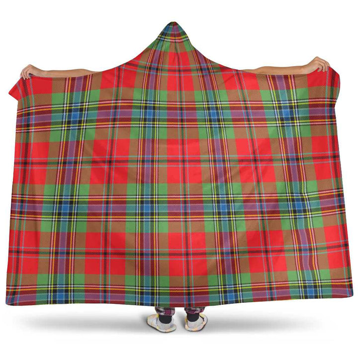 Scottish MacLean of Duart Modern Clan Tartan Hooded Blanket Tartan Plaid 1