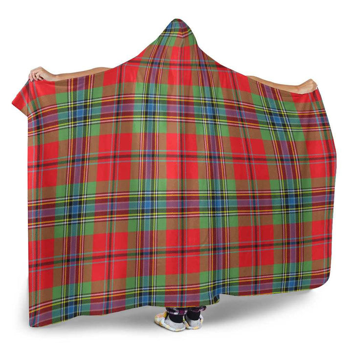 Scottish MacLean of Duart Modern Clan Tartan Hooded Blanket Tartan Plaid 2